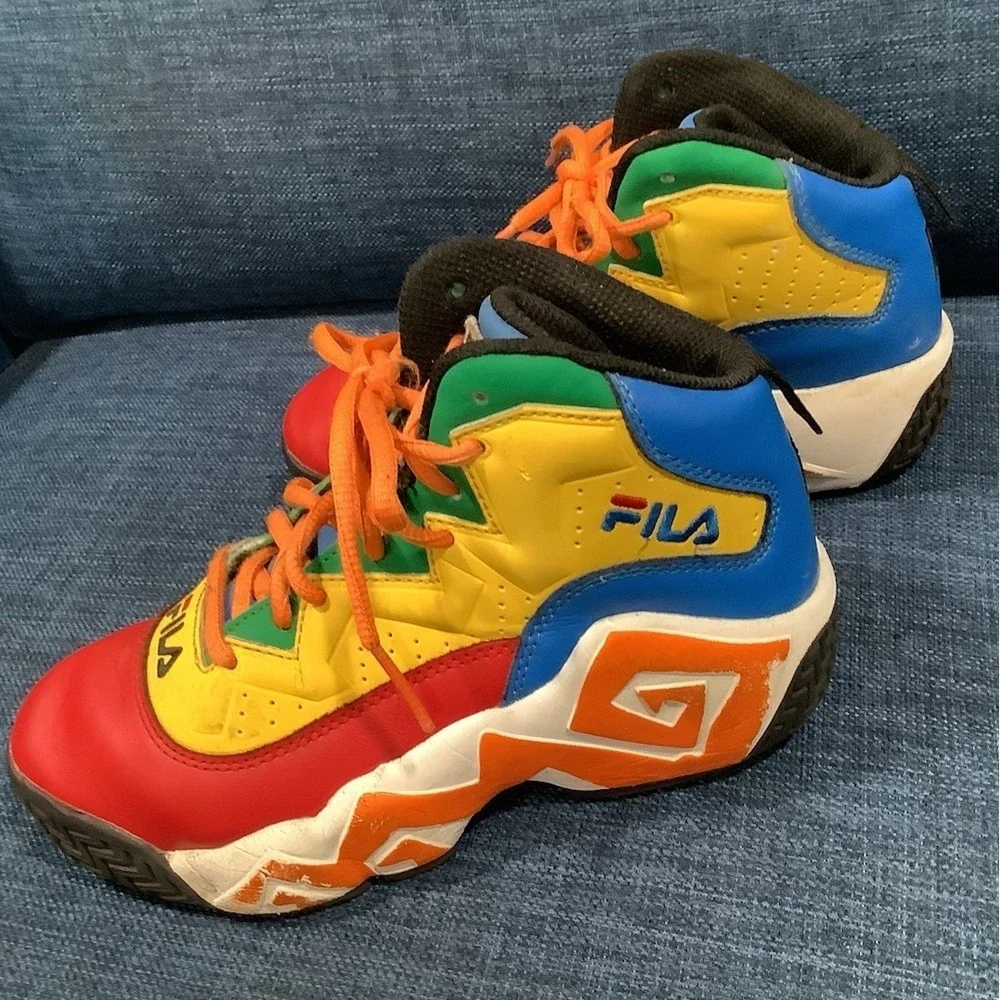 Fila MB Basketball Shoes Size 2 3BM01222-638 Multicolor Retro
